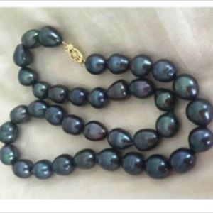 14K Gold Genuine Baroque Tahitian Pearl Necklace